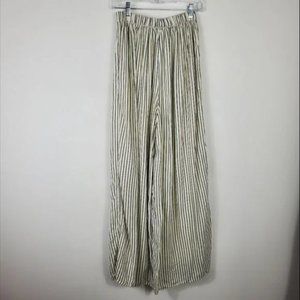 American Eagle Wide Leg Pull On Pant Womens Size S Nautical Stripe Boho Beachy